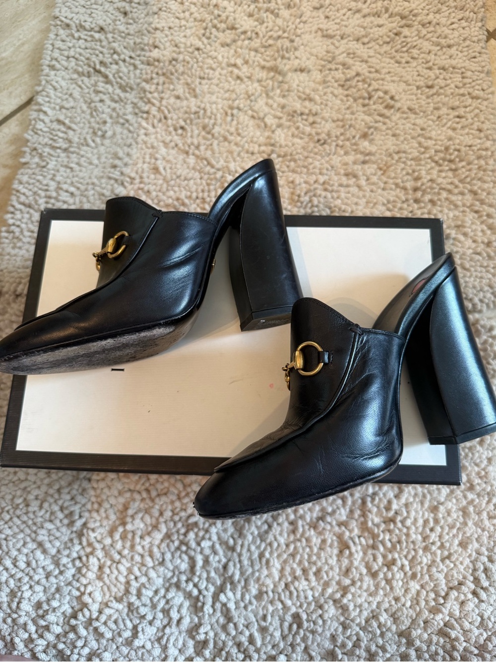 Gucci Horsebit Accent Leather Mules - Picture 5 of 7
